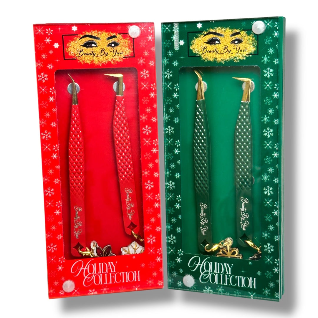 Holiday collection tweezers: lash tile + Duo tweezers